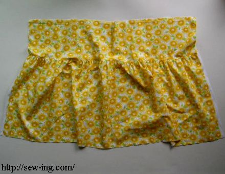 Sew skirt to bodice